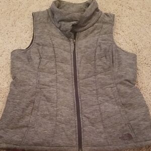 The North Face Womens Grey/Black Quilted Puffer Vest. Sz XL